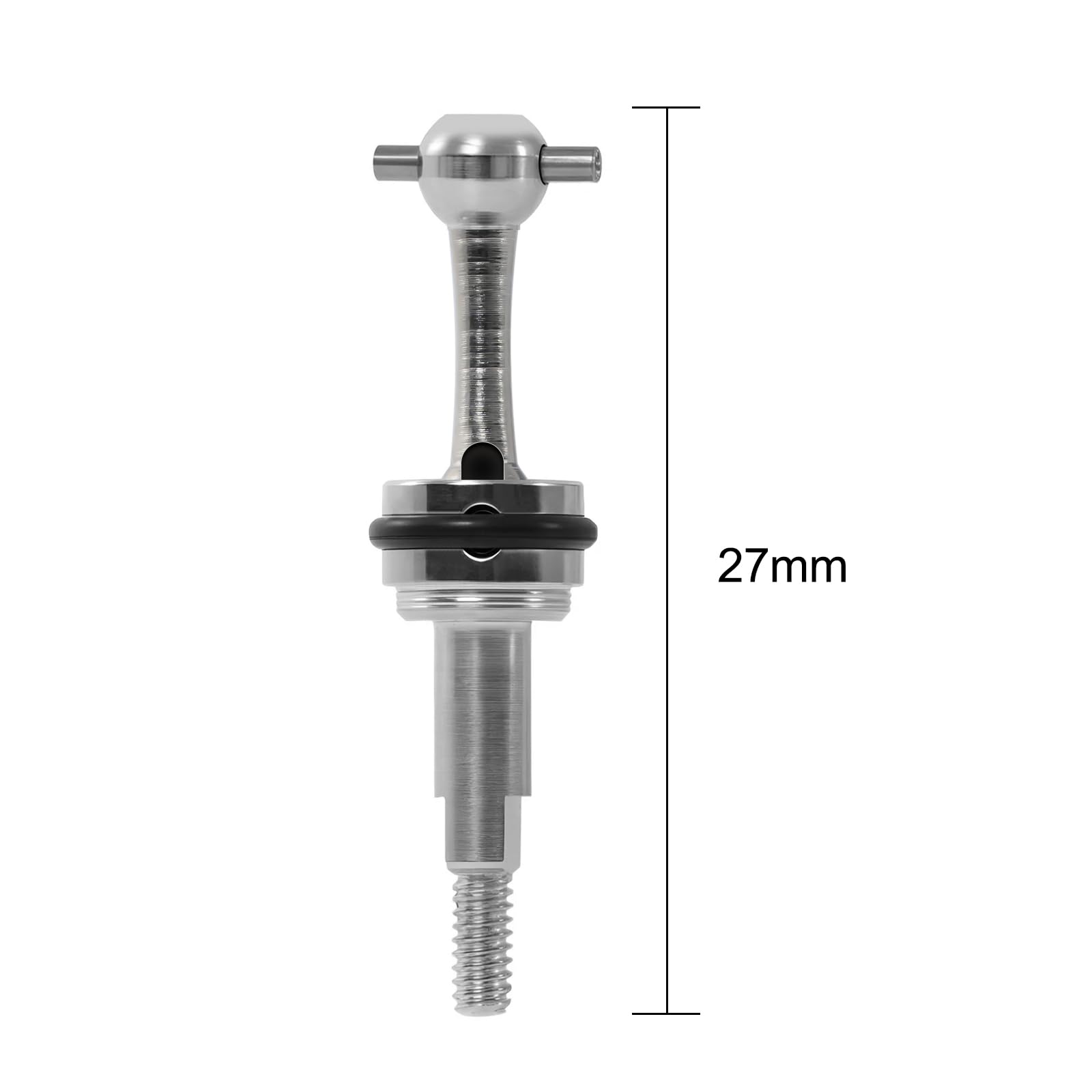 RampCrab Steel Universal Joint Drive Shaft for SCX24 AX24 1/24 RC Crawler Car, Inside+4mm Length, 2 Pair Front axle shafts & Rear shafts, Upgrades Parts for SCX24 Bronco Deadbolt JLU Gladiator C10