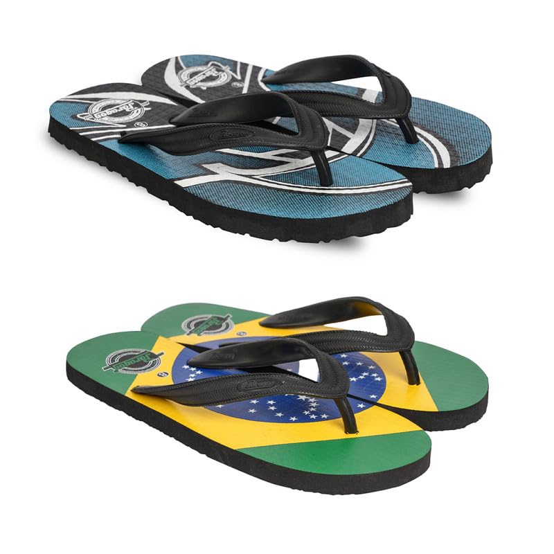 Paragon Mens Flip Flops Combo | Comfort Durable Waterproof | Printed Patterns | Cushioned Sole | Stylish & Long-Lasting | Pack of 2 Flip Flop Slippers