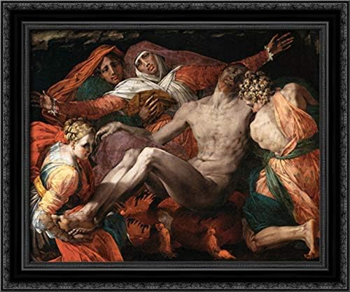 Piet? 24x20 Black Ornate Wood Framed Canvas Art by Rosso Fiorentino
