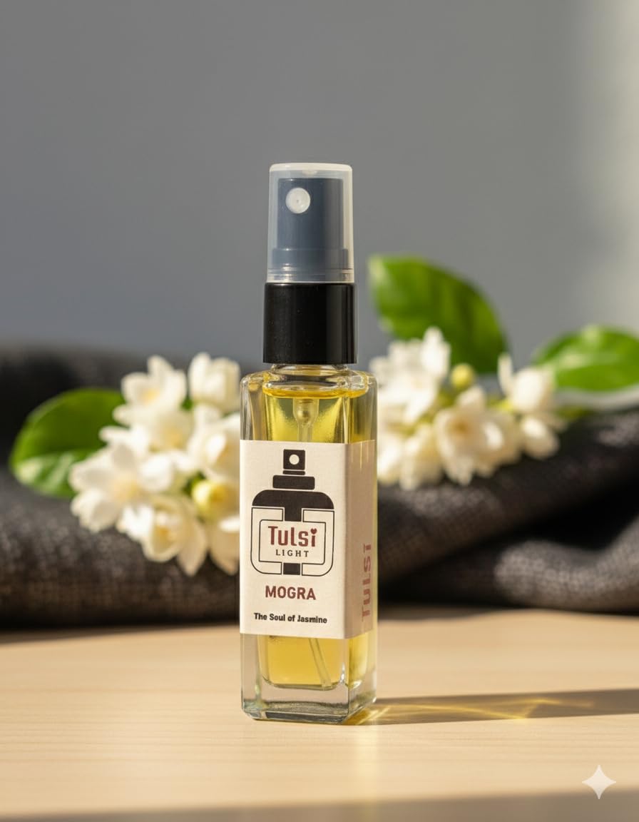 Tulsi Light MOGRA Perfume 8ml – Long Lasting Floral Fragrance for Women | Pocket Size Attar | Fresh Jasmine Scent | Travel Friendly Mini Perfume-image-11