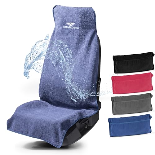 Housse de siège auto universelle Walser bleue lavable pour rénover un intérieur usé