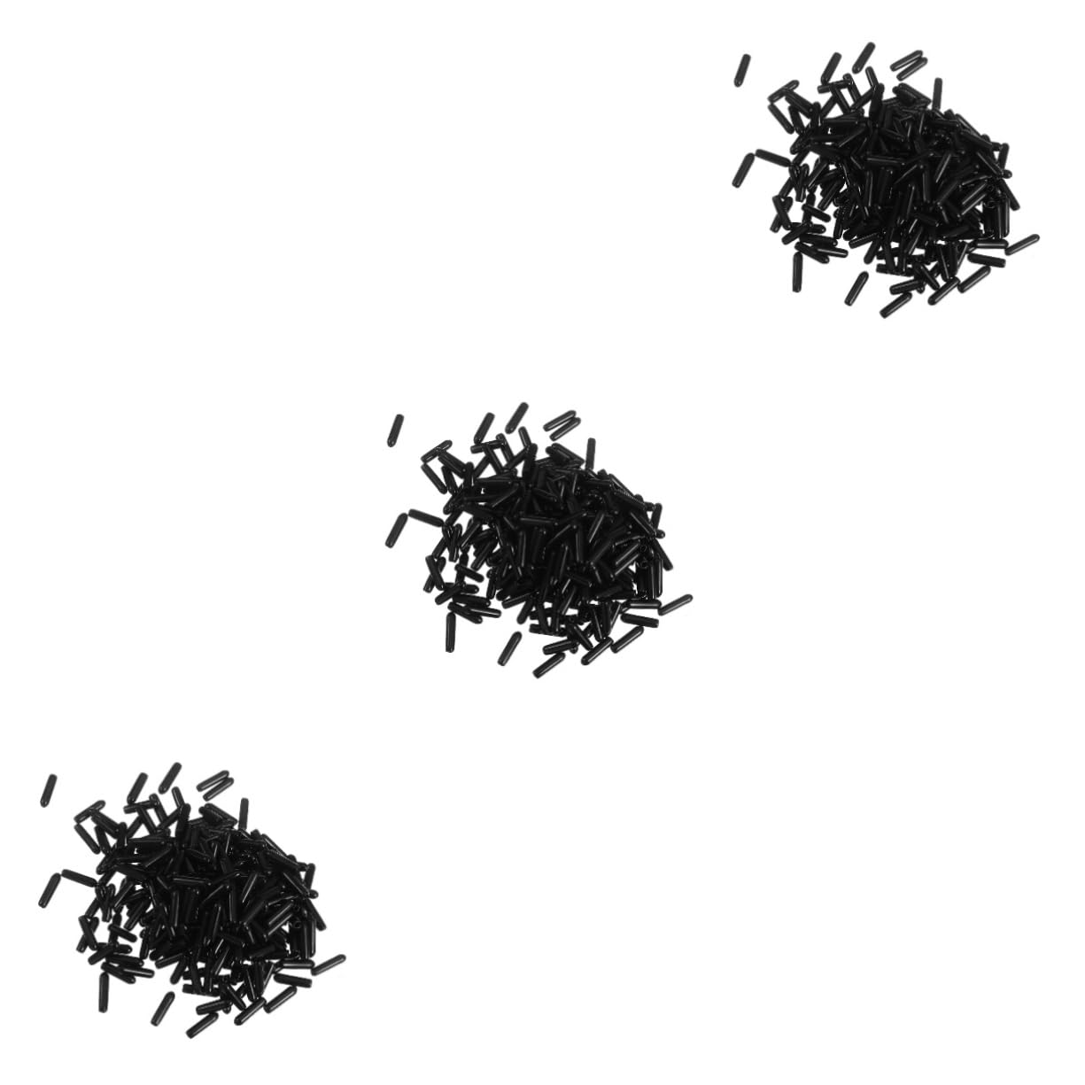 CIYODO 3sets Tubing End Cap Thread Protector Cover for Kitchen Wood Floor Chair Tips Round Tube Caps Insulated Rubber Material 250pcs*3