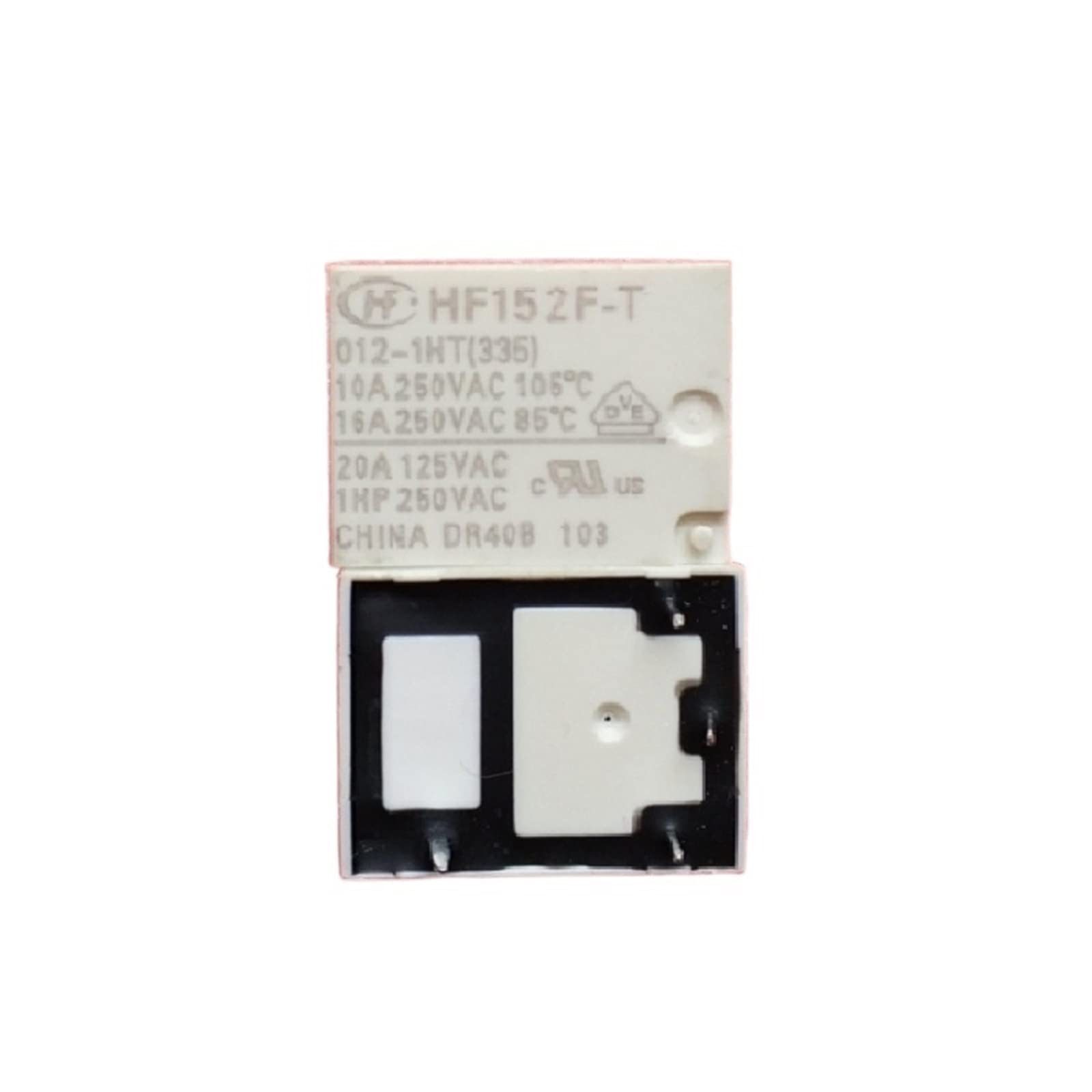 AERBNYEQP 2PCS Relays HF152F-012-1HT HF152F-T-012-1HT 12VDC 4PIN 16A 250VAC Power Relay