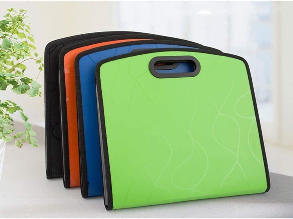 Archivbox, 2pc Tragbare Orgel Tasche A4 Große Kapazität Multi-Schicht Ordner Informationen Aktentasche Student Test Papier Klassifizierung Ordner Sammelmappe(E)