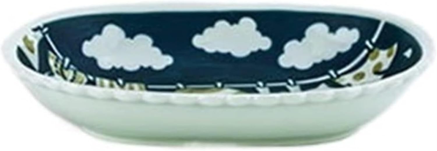 Ceramic Tableware Ceramic Plates Dessert Plates Cake Plates Kitchen Accessories Dining Plates Dinner Plates (Beige 25 * 16CM)