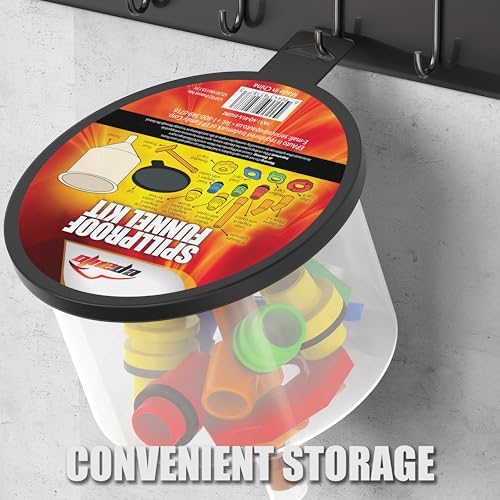 EPAuto Spill Proof Radiator Coolant Filling Funnel Kit - 5