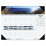 House of Doolittle 2017 Monthly Desk Pad Calendar, Earthscapes Coastlines, 18.5 x 13