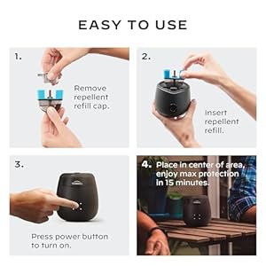 Thermacell Rechargeable Mosquito Repeller Refills; Advanced Repellent Formula Provides 20 Foot Protection Zone; Compatible with Thermacell E-Series & Radius Only; No DEET, Spray or Flame