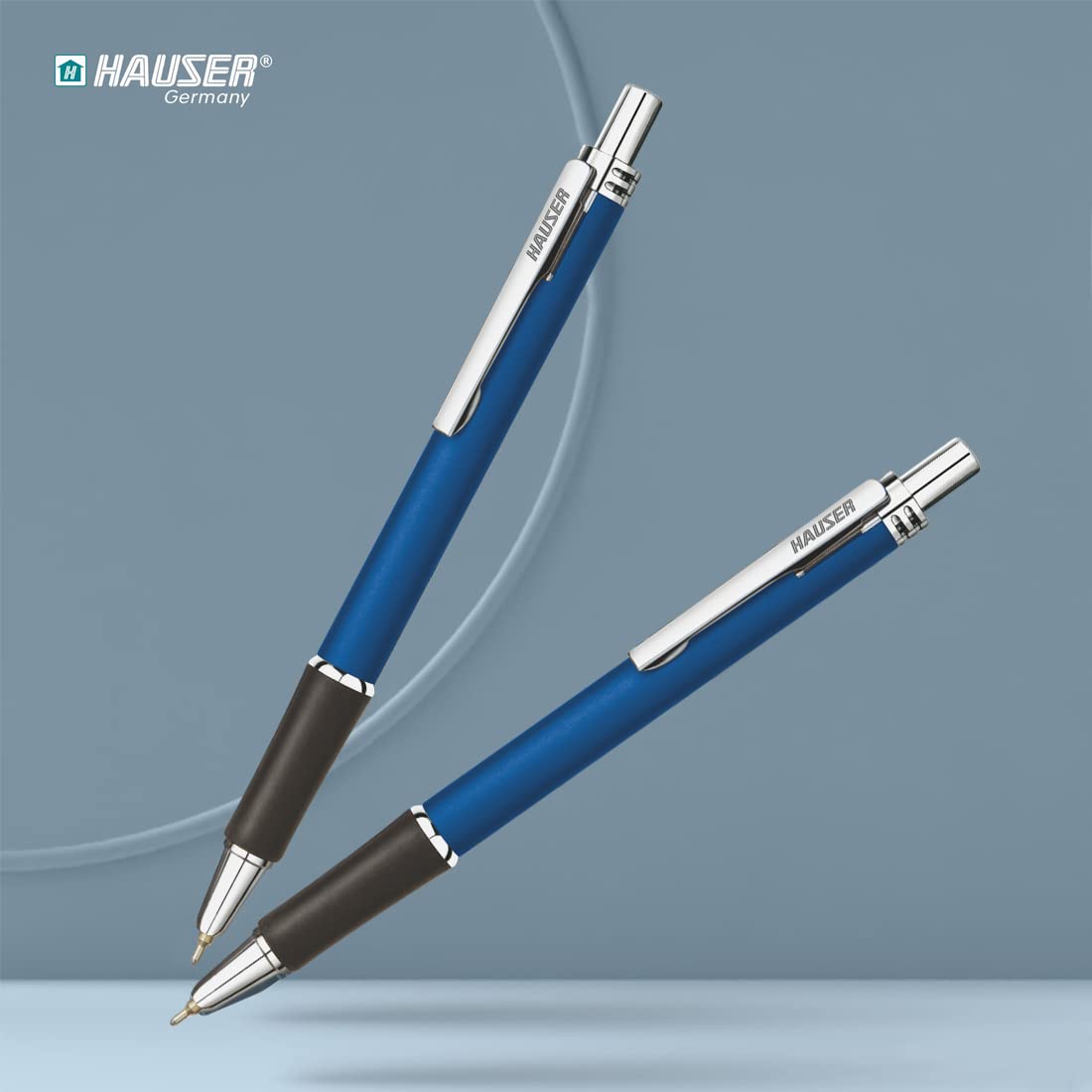 Hauser Trent Retractable Ball Pen Box Pack 0 7 mm Tip Size Slim Clip Design With Chrome Plated — view 6