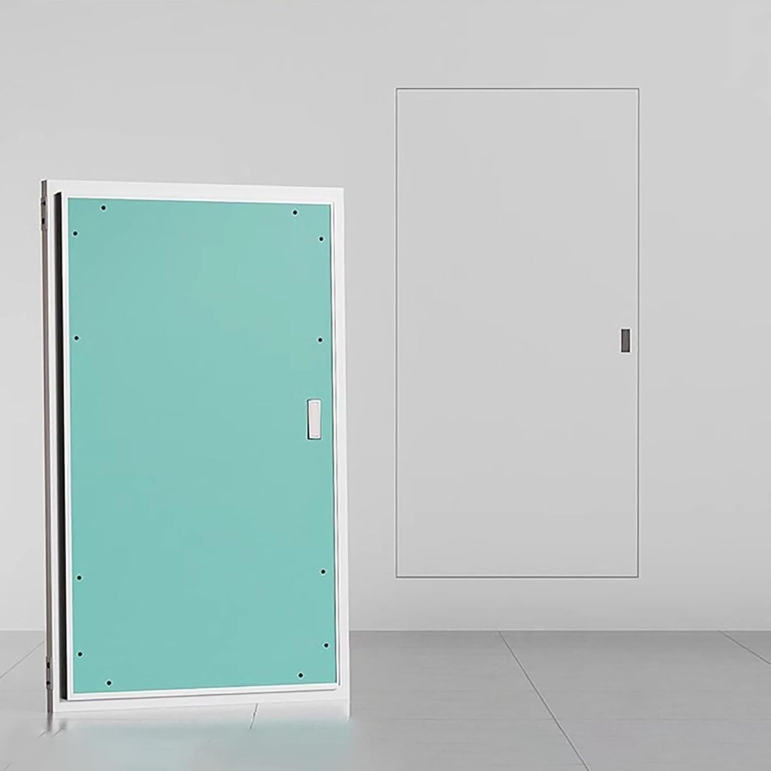 Kjobdwz One Color Steel Access Panel Access Panel Aluminum Drywall Access Panel Door, Gypsum Board Hidden Door Paintable, Dry Inspection Hatch Attic Door(600X600mm/23.6X23.6in)