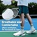 TEOHRW Wide Tennis Shoes for Men | All Court Pickleball Racquetball & Squash Athletic Sneakers | Arch Support & Cushioned Midsole White