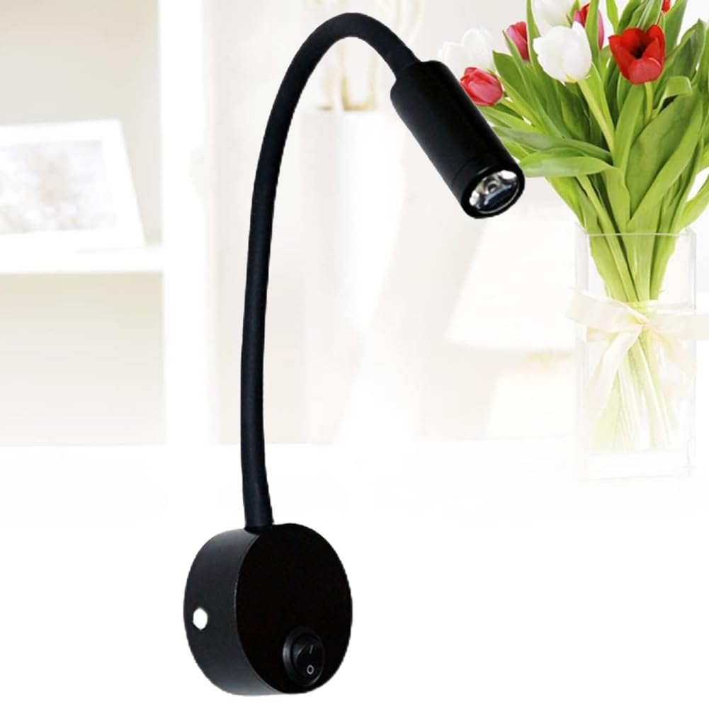 6 Pezzi Lampada da Lettura per Studio da Comodino, Applique da Parete, Lampada da Libro A LED da 3 W, Luce Notturna A LED per Camera da Letto, Dormitorio