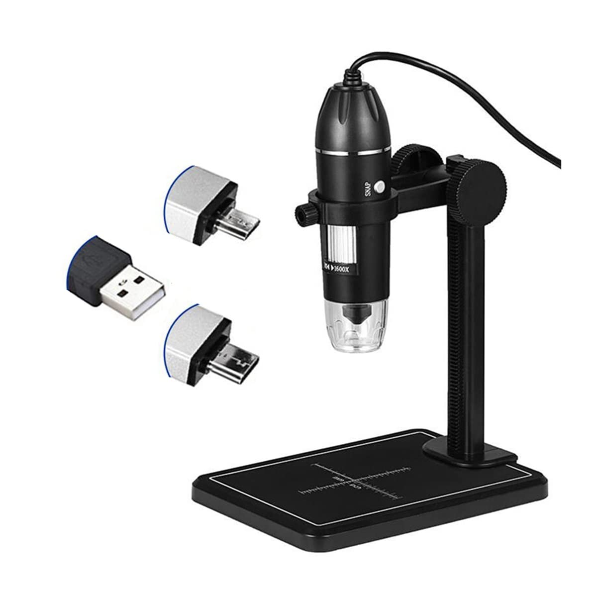 asdchZen Handheld Digital Microscope Accessories 1600X Digital Microscope 3In1 Usb Portable Electronic Microscope With 8 Leds Zoom Camera Magnifier Microscope Accessories