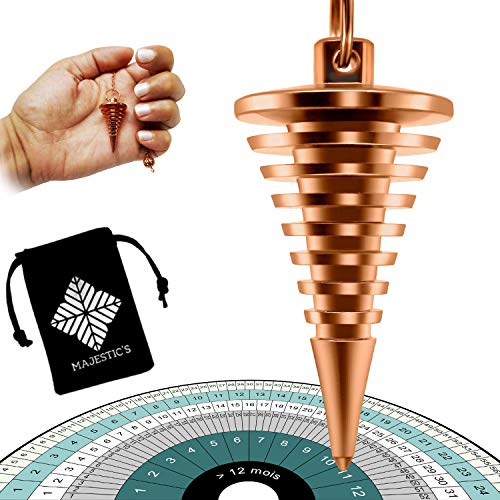 Péndulo Adivinación de Radiestesia - Vortex Egipcio con Espirales – Magnetizador, Zahorí,...