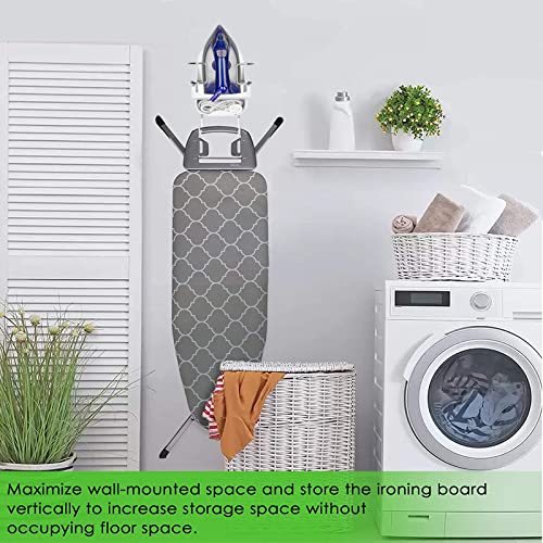 Ironing Board Hanger Wall Mount, Electric Iron Holder Laundry Room Iron And Ironing Board Storage Organizer Shelf With Removable Hooks For Household Bathroom Cabinet - For Less Than 5 Inch Width #TOP2