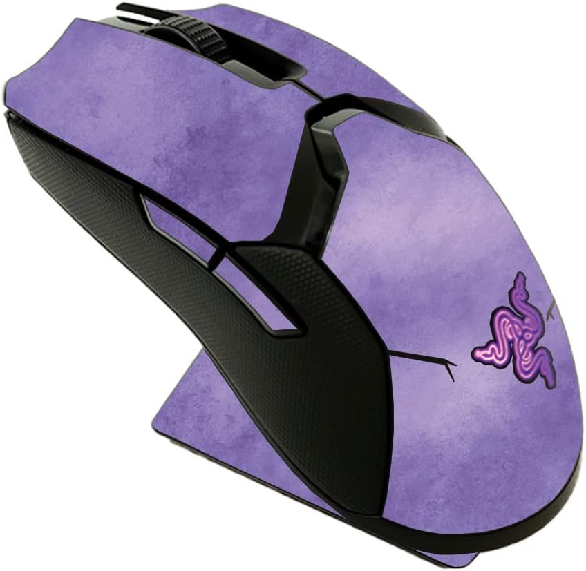 MightySkins Skin Compatible with Razer Viper Ultimate - Purple Airbrush | Protective, Durable, and Unique Vinyl Decal wrap Cover | Easy to Apply, Remove, and Change Styles | Made in The USA