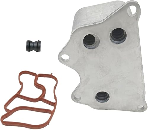 Miniatura 2 de 06J117021D Enfriador de aceite de motor con kit de junta de repuesto para Audi A4 A6 Q5 Volkswagen Tiguan Jetta Passat