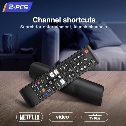 (Pack of 2) Universal for Samsung TV Remote Control Replacement Compatible with All Samsung Smart Frame Curved QLED Crystal TVs - 5