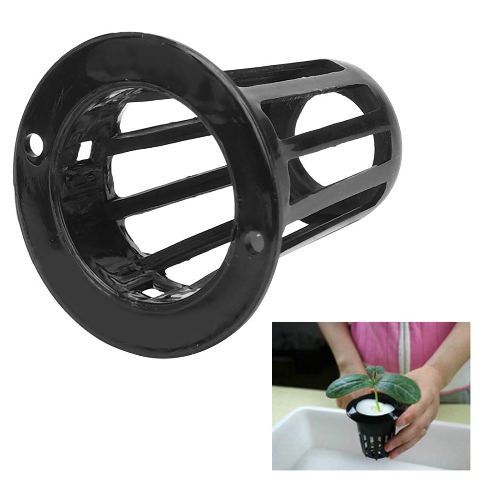 100Pz Vasi per Idroponica,Cestino per piante idroponiche, Net Pot idroponica, Serra Hydroponics Pot,Garden Grow Pianta Vegetale Seed Germinate Nursery Pots(Nero)