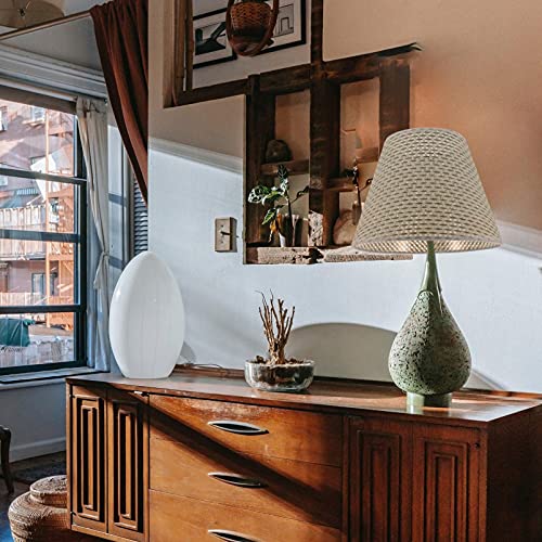 Osaladi Vintage Decor Woven Lamp Shade, Pastoral Style Lamp Cover Decorative Rattan Lampshade Handmade Cover Lamp Accessories For Table Lamp, Floor Lamp, Hanging Light (Beige) Lamp Shades #TOP4