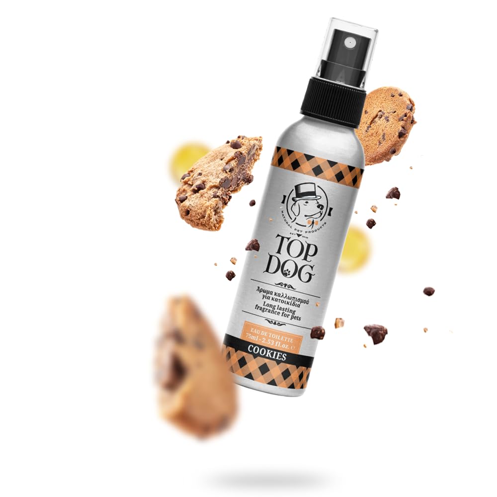 Perfume para Perros - Colonia Hidratante – Aroma e Galletas – con 80% Ingredientes Naturales - Top Dog Cookies