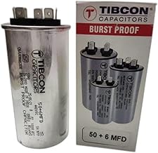 M&M HARIS 50+6 MFD 440V Tibcon Capacitor for Air Conditioner (Split & Window Air Conditioners) 1 Ton & 1.5 Ton & 2 Ton Air Conditioner.