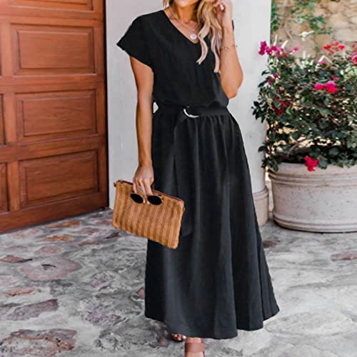 Robe d'été légère col V ajustable pour valoriser la taille - 2