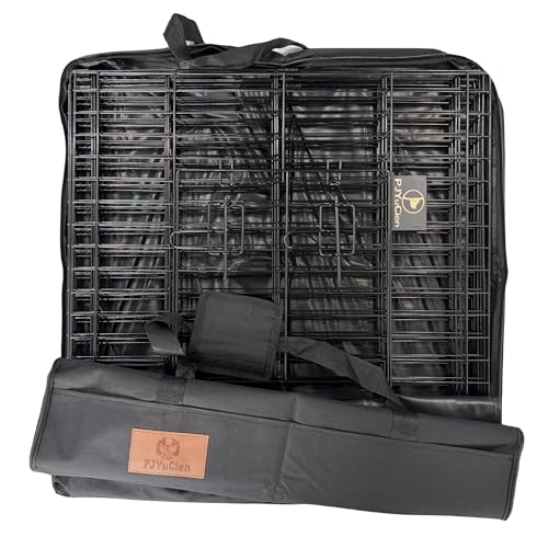 Image of PJYuCien Storage Bag for 24 inchx24 inch Metal Foldable Dog Playpen | 600D Oxford Fabric, 270 Large Zipper, Travel Carry Case for Camping, Park & Home, Waterproof Moisture-Proof