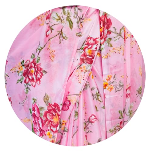 Image of MIRCHI FASHION Women Saree Chiffon Floral Printed | Breathable Lightweight Sari for Regular Home and Office Wear with Blouse Piece