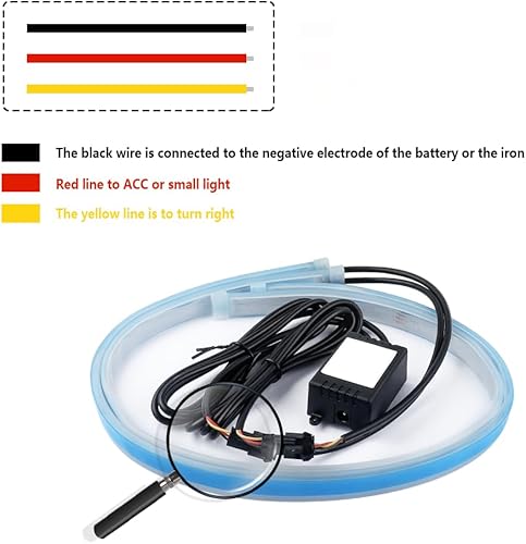 Miniatura 5 de 2 luces LED para automóvil con control de aplicación, tira de luces LED RGB multicolor para interior y exterior del automóvil, kit de iluminación