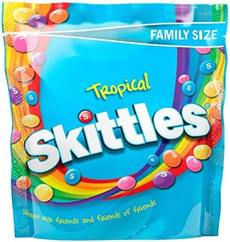 Skittles Tropical Fruit Flavoured Candy, 196 g