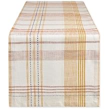 DII Veranda Plaid Collection Decorative Cotton Everyday Tabletop, Table Runner, 14x108