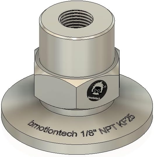 bmotiontech 1/4" FNPT to KF25 Flange Fitting (ISO-KF KF25 QF25 NW25) US NPT Thread Standard (1/4" FNPT x KF25, Pack of 2pcs)