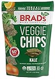 Brad's Plant Based Organic Veggie Chips, Kale, 3 Bags,9 Servings Total