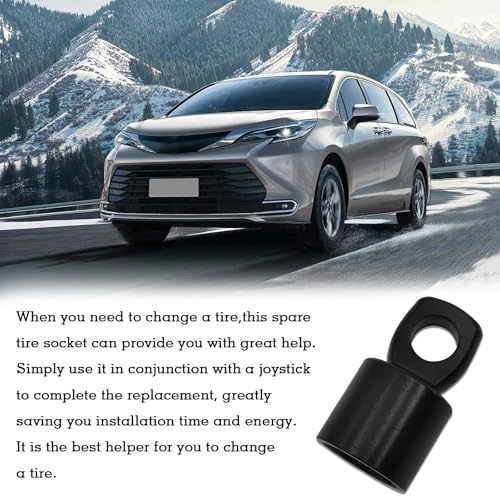 Image of 51942-28010 CNC Spare Tire Socket Tool, Stainless Steel Spare Wheel Handle Compatible with Toyota Lexus Highlander Sienna