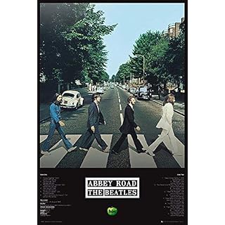 Close Up Poster Beatles Abbey Road Tracks (61cm x 91,5cm) + Un Joli Emballage Cadeau - Les Beatles, Paul McCartney, John Lennon, RIngo Starr, George Harrison