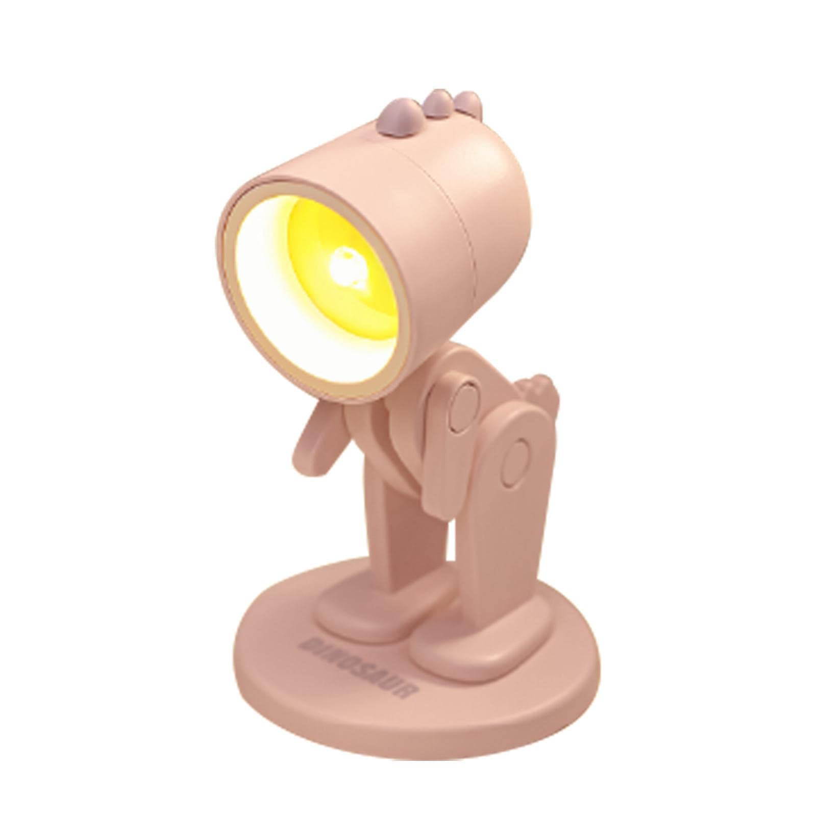 KERALI Lámpara de escritorio única de dinosaurio, luz nocturna en forma de dinosaurio, bonita luz nocturna LED de escritorio, soporte de teléfono y lámpara de diseño creativo ajustable para niños y
