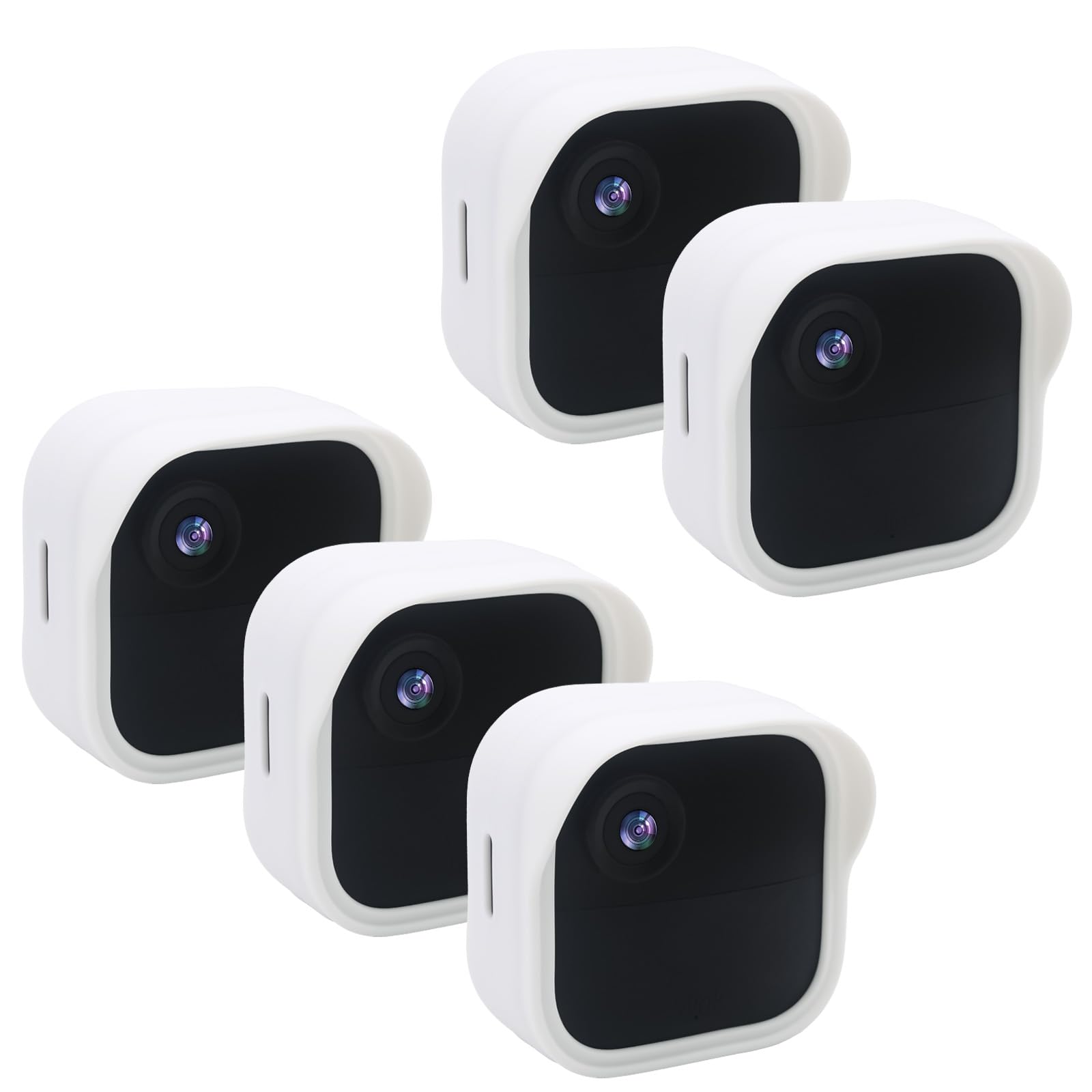 5 pack weatherproof silicone case cover for all-new blink outdoor 4 (4th gen), full camera protection, for blink outdoor 4 security camera accessories (white)
