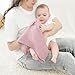 Bearmoss Moltontücher Baby 100% Baumwolle Weiche Spucktücher Baby,Atmungsaktiv und Extrem Saugfähig Musselin Tuch für Saugstark Mulltücher 3er 60x60cm(Rosa Herz)