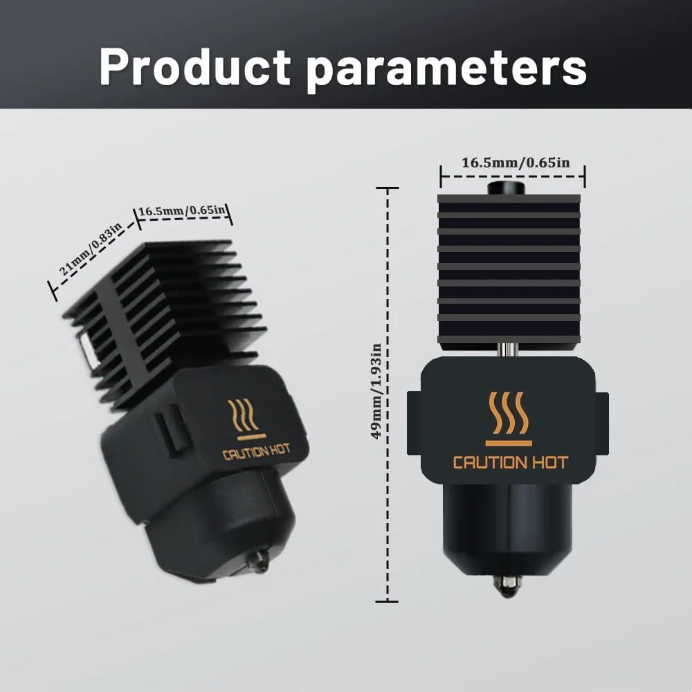 do Bambu Lab A1/A1 Mini zdejmowany zestaw hotend, szybki montaż hotend, 0,2/0,4/0,6/0,8 dysza ze stali hartowanej o wysokim przepływie, zamienne części do drukarki 3D (0,4 mm)