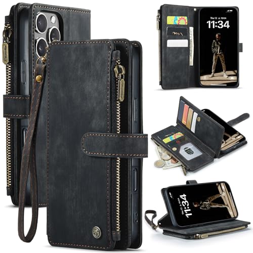 Housse iPhone 16 Pro Max antichoc multifonction à fermeture magnétique