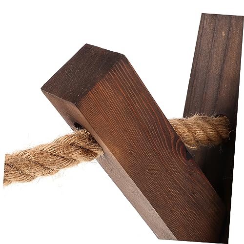 Aplique de pared de madera y cuerda de cáñamo rústico para iluminación de dormitorio 2