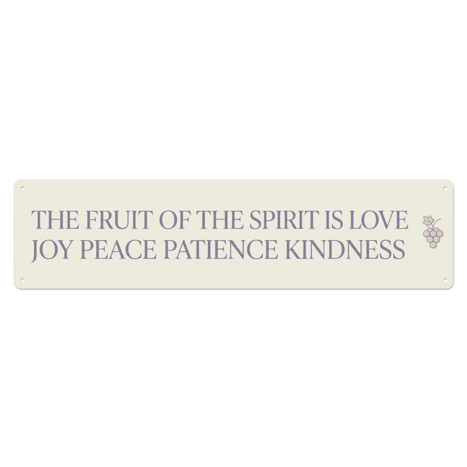 Fyrn Style Fruit Spirit Scripture Bible Verse Positive Metal Tin Sign