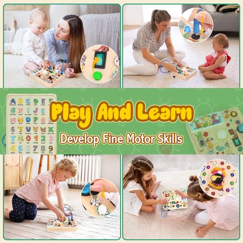 Iabedi ZQY-BUSYBOARD-02 Dinosaur Busy Board,Montessori Toys For 1-3 Years Old thumb #2