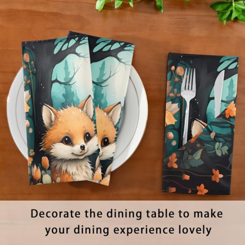 Servilletas de Tela Fox Cute 20 x 20 Pulgadas Pack 1 miniatura 3