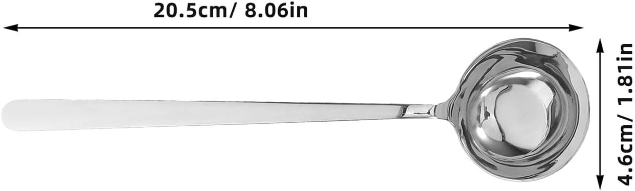 Stainless Steel round Soup Ladle with Long Handle 2pcs