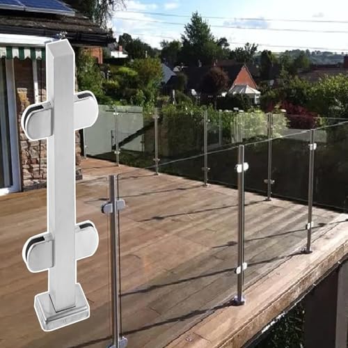 Poteau de garde-corps en verre inox pour balustrade élégante de terrasse