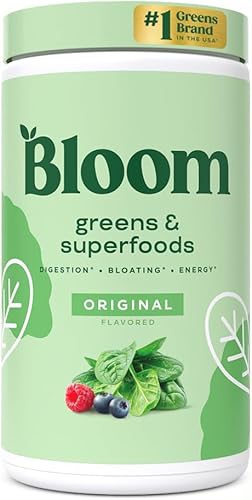 Miniatura 1 de Bloom Nutrition Green Superfood  Super Greens Powder Juice & Smoothie Mix  Comida entera completa (espirulina orgánica, clorela, hierba de trigo),