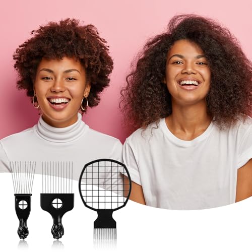 3 Peines Pick para Pelo Rizado y Trenzas miniatura 7