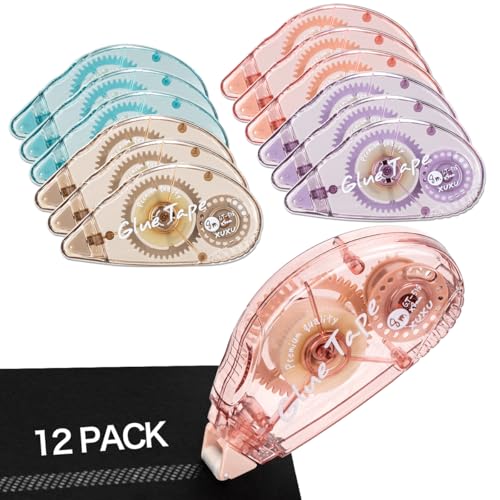 XUXU 12 Pack Glue Tape Scrapbooking Tape Adhesive Dots Tape
